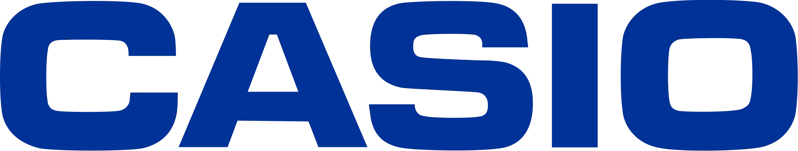 Casio brand logo in bold blue letters.