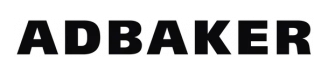 Schwarzer Schriftzug ADBAKER auf weißem Hintergrund.