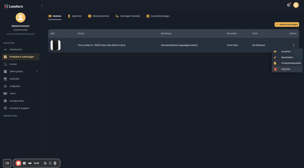 Leadaro Produkte
