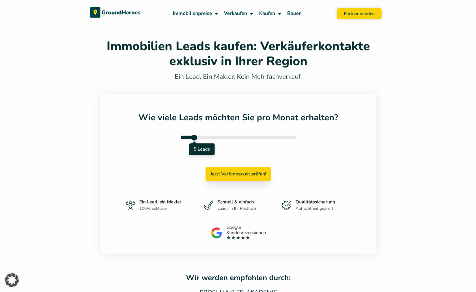 Groundheros Website Vorschau
