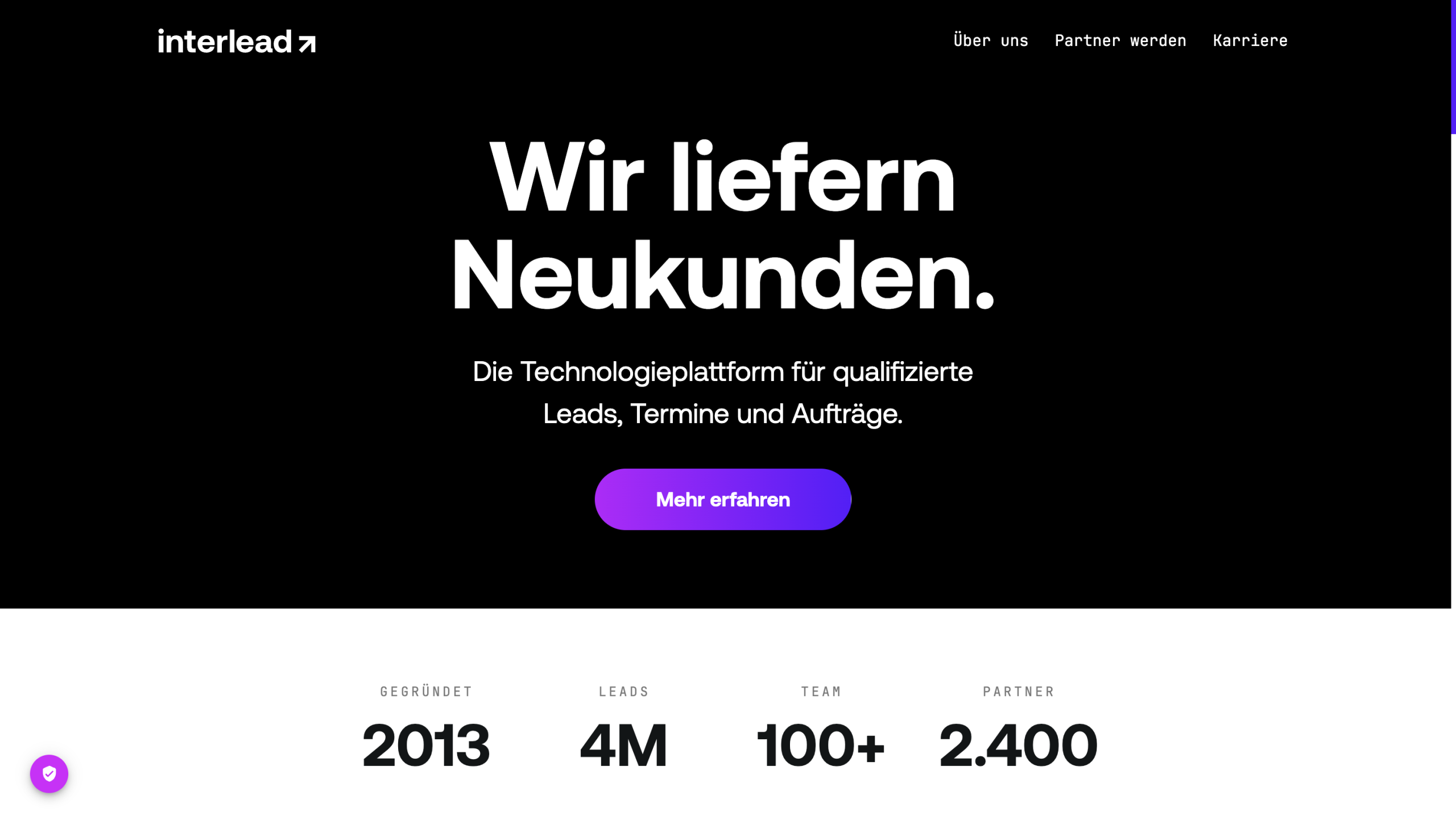 Interlead Website Vorschau