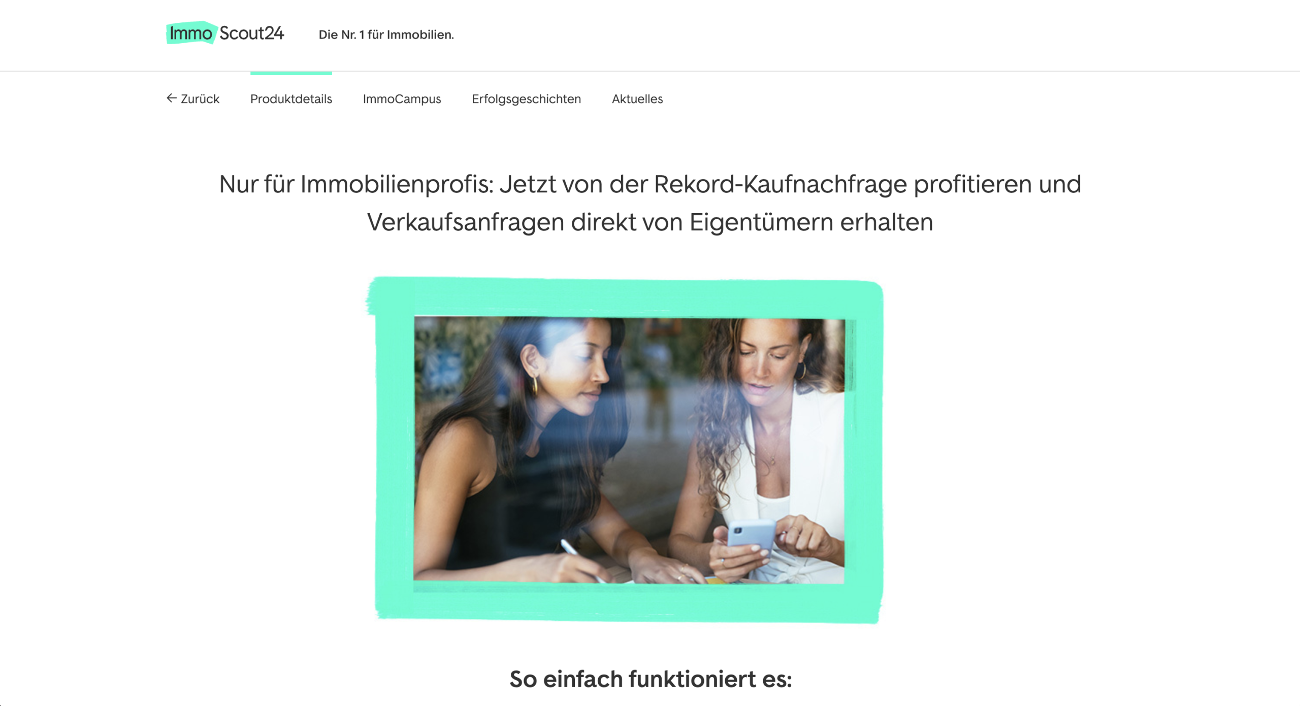 ImmoScout24 Website Vorschau