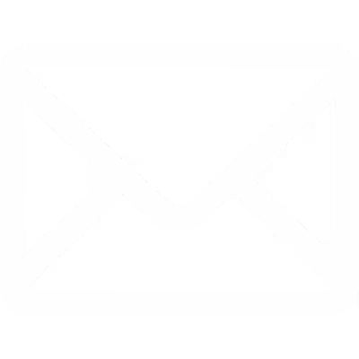 White envelope icon on black background symbolizing email or message.