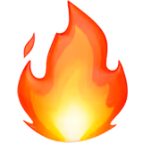 Symbol einer lodernden Flamme in Rot- und Gelbtönen.