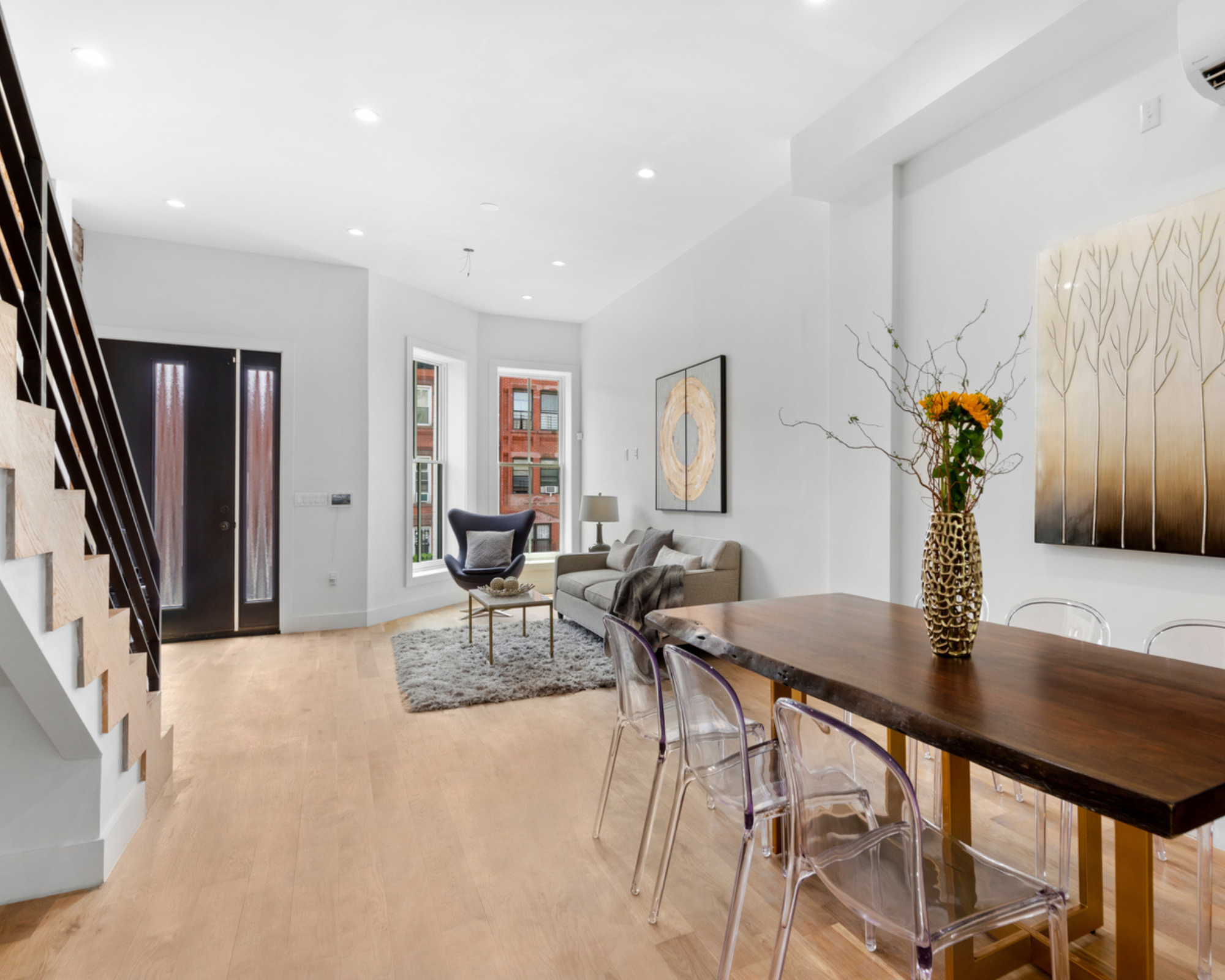 A luxury townhouse gut renovation with HAVC completed by Star Renovations NY.