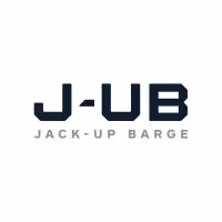 Logo with bold letters J-UB and smaller text JACK-UP BARGE beneath.