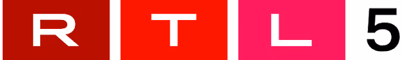 Logo with white letters 'R', 'T', 'L' on red and pink squares followed by a black number '5' on white background.