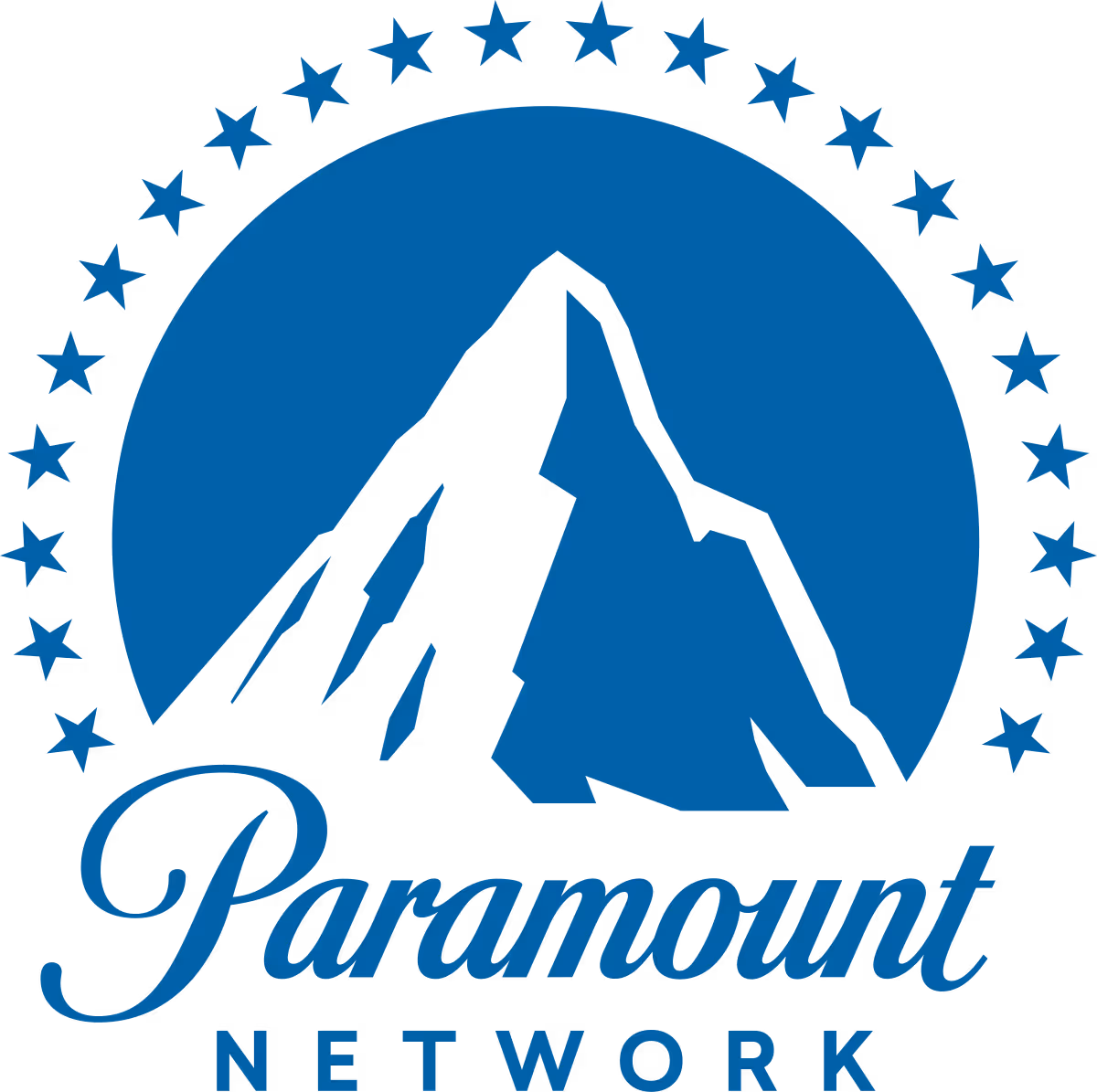 Paramount Network logo featuring a mountain silhouette encircled by stars with the text 'Paramount Network' below.
