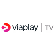 Viaplay TV logo with a red and white arrow symbol followed by black and gray text.