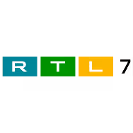 RTL 7 logo with letters R, T, L in colored blocks and the number 7 in black on a white background.