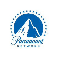 Paramount Network logo featuring a mountain inside a circle of stars with the word 'Paramount' in cursive and 'NETWORK' below in uppercase.