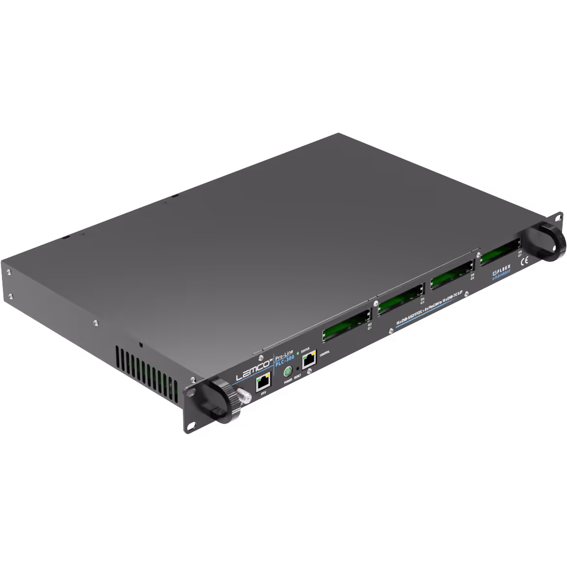 LEMCO Pro-Line PLC-300 network or server rack-mount module with multiple ports and status indicators.
