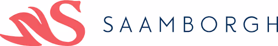 Saamborgh brand logo with stylized red initials.