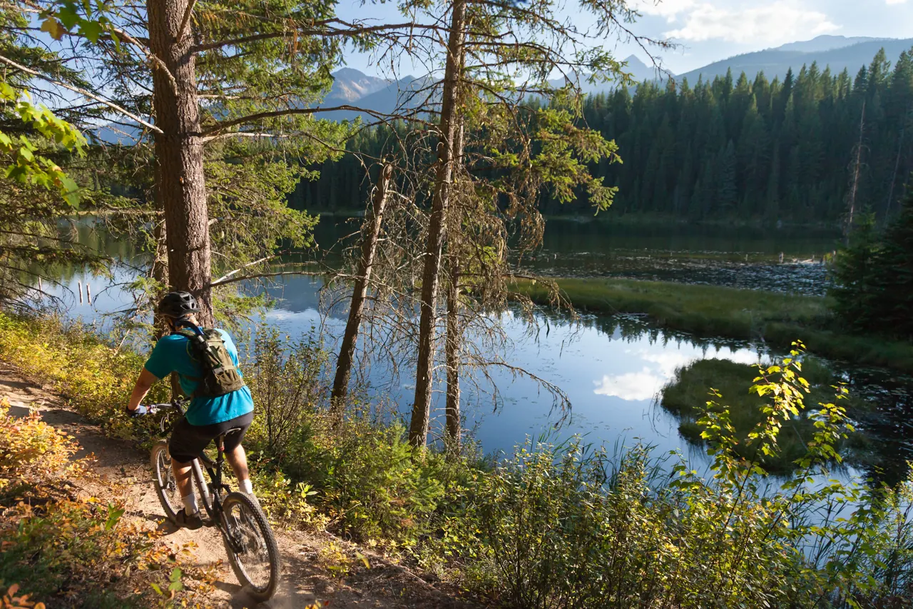Mountain biking near Golden