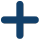 Blue plus sign icon with rounded edges.