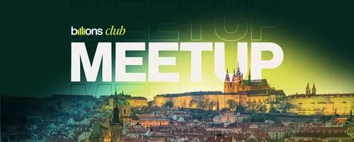 Billions Club Meetup with Prague Castle in the background