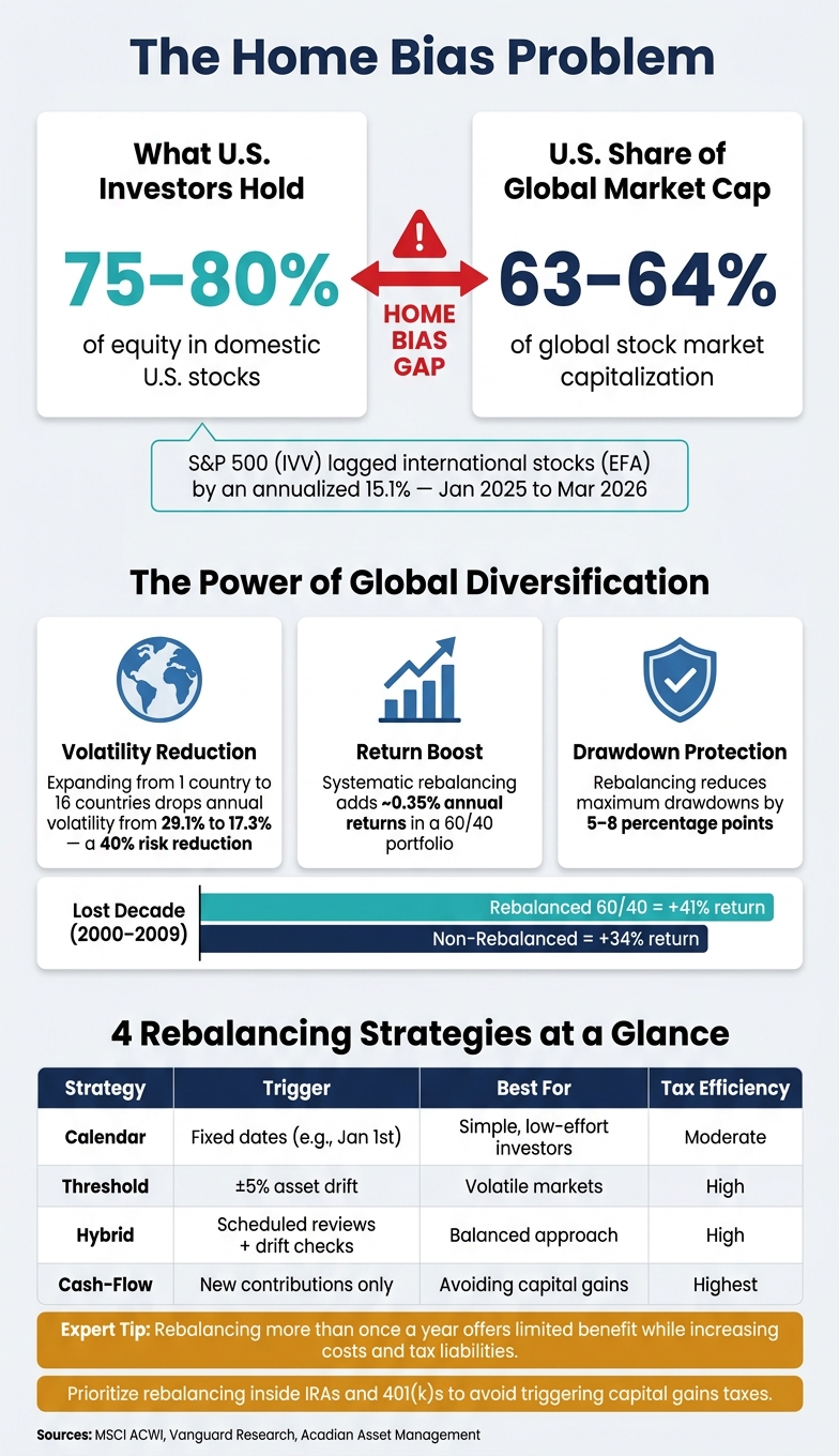 Home Bias vs. Global Diversification: Key Stats & Rebalancing Strategies