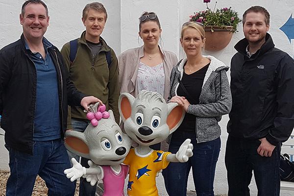 Group photo of the Fred. Holidays team at Europa-Park