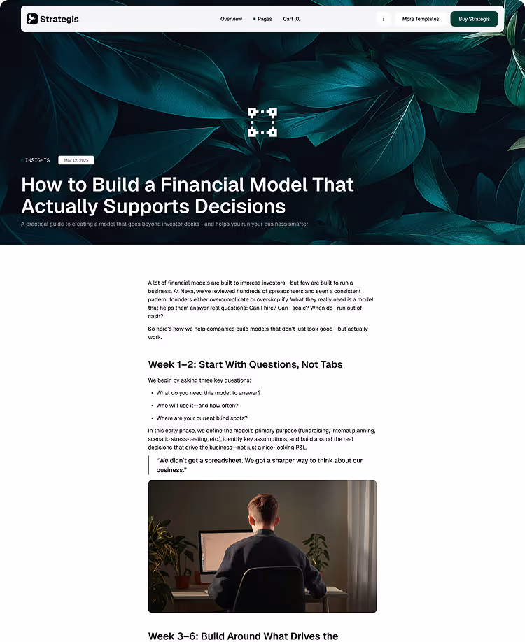 Consulting firm template blog post