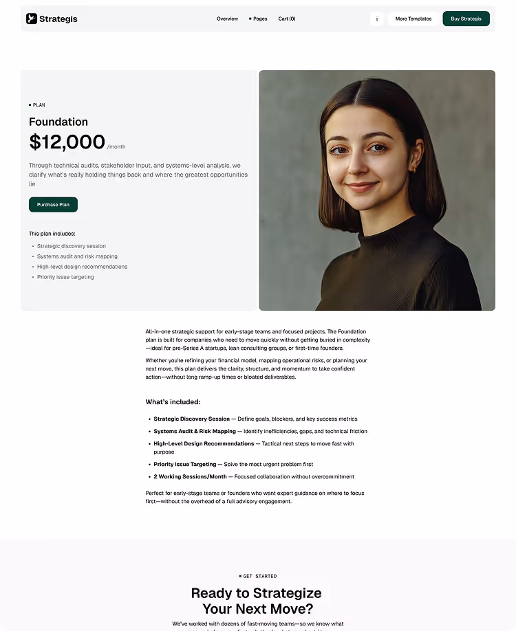 Consulting firm template plan