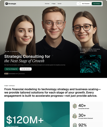 Webflow consulting template