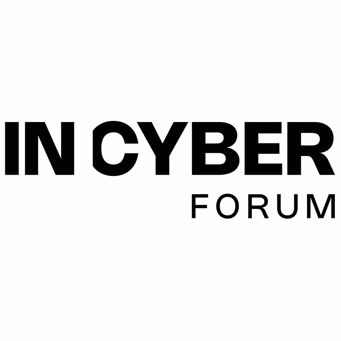 Texte en gras noir indiquant IN CYBER avec le mot FORUM en dessous à droite.