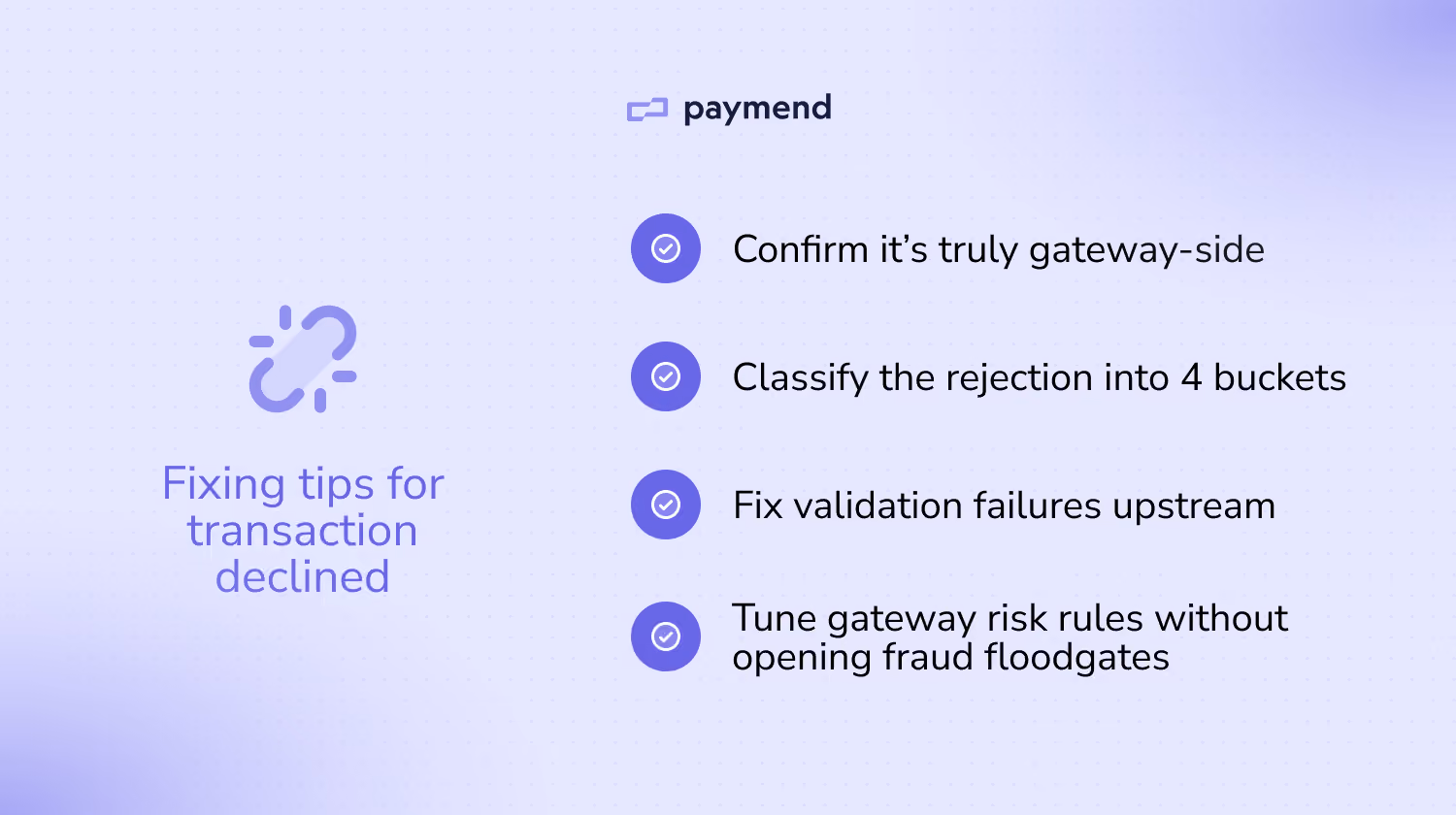 “transaction declined - gateway rejected fixing tips