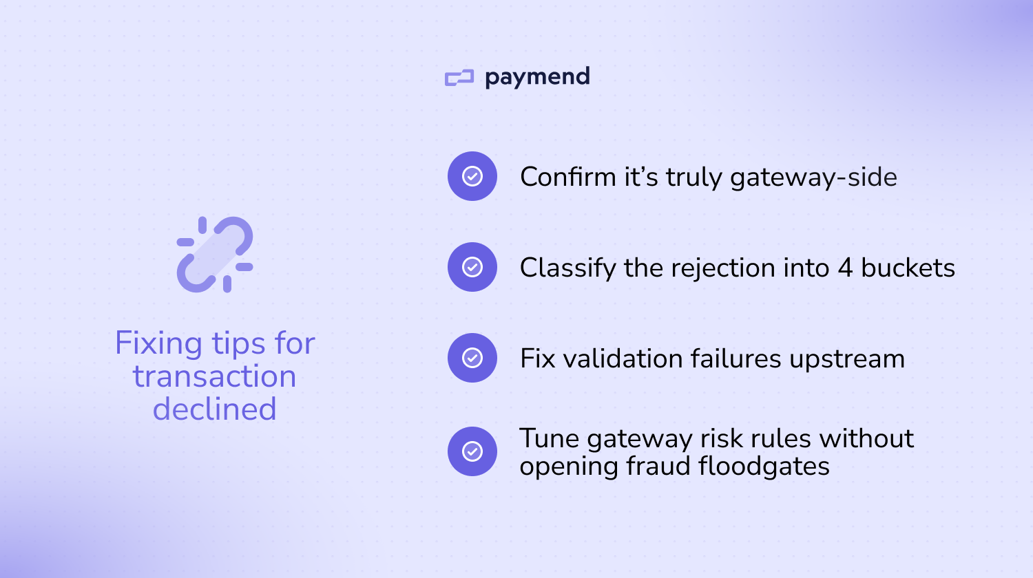 “transaction declined - gateway rejected fixing tips