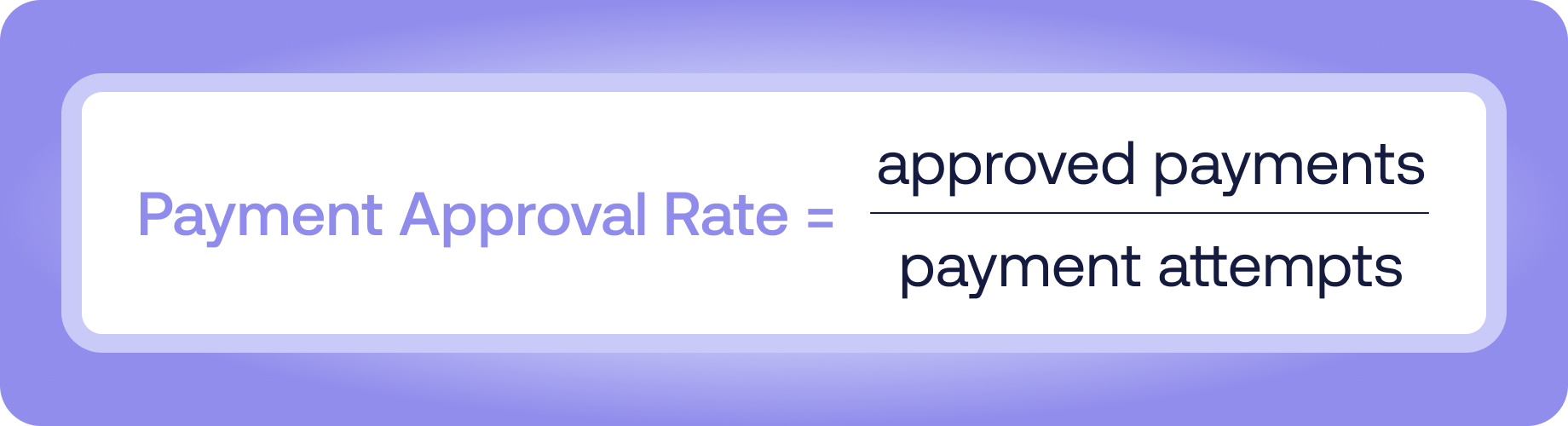 Payment Approval Rate Formula