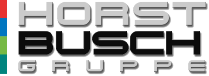 Logo mit dem Text Horst Busch Gruppe in Grau- und Schwarztönen.