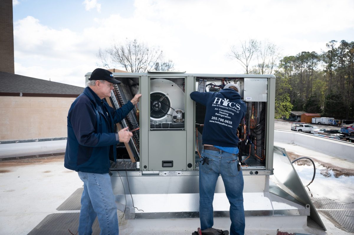 image of water heater installation (for a plumbing service)