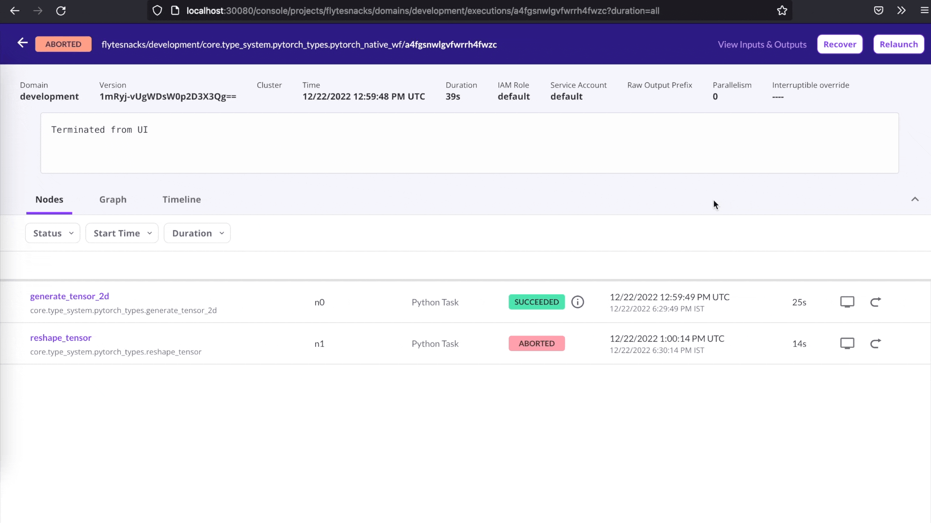 Recover from failures