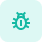 Icon of a badge featuring a sun symbol in the center, with rounded corners and a mint green background.