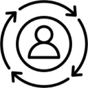  artistic illustration of a person inside of a circle describing a continuous process 