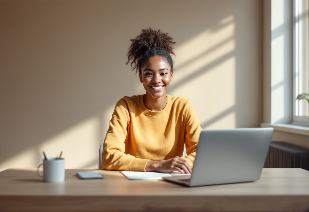 image of an individual using productivity software