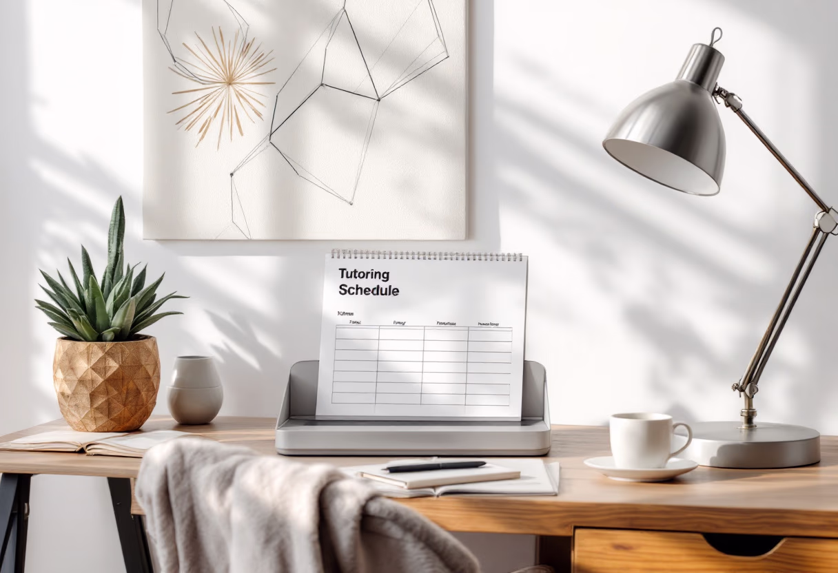 image of a tutoring schedule