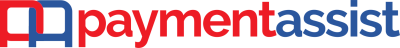 Payment Assist company logo with stylized 'p' icon in red and blue, and text 'paymentassist' in red and blue.