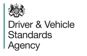 Driver & Vehicle Standards Agency logo with British royal coat of arms above text.