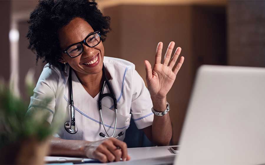 CCM nurse during telehealth visit