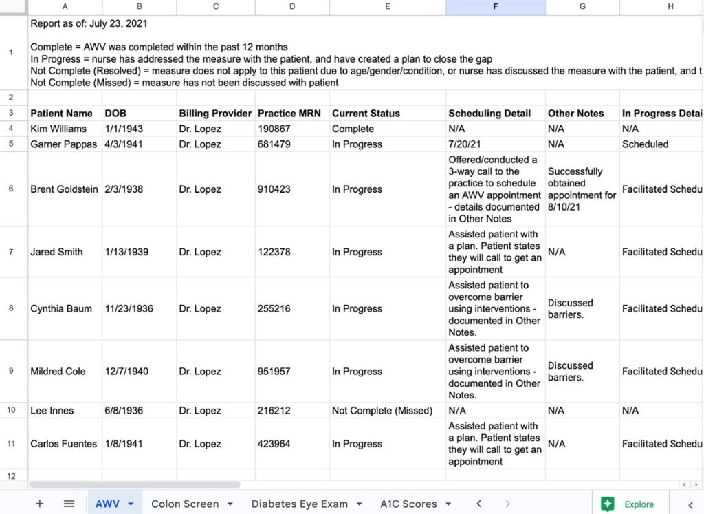 Gap Closer spreadsheet