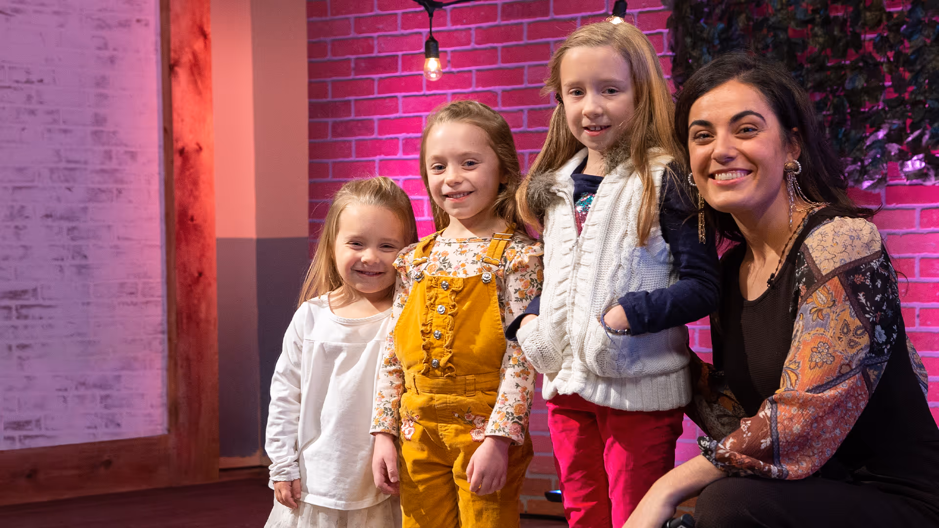 Anchored CatholicTV host Monet Souza with guests