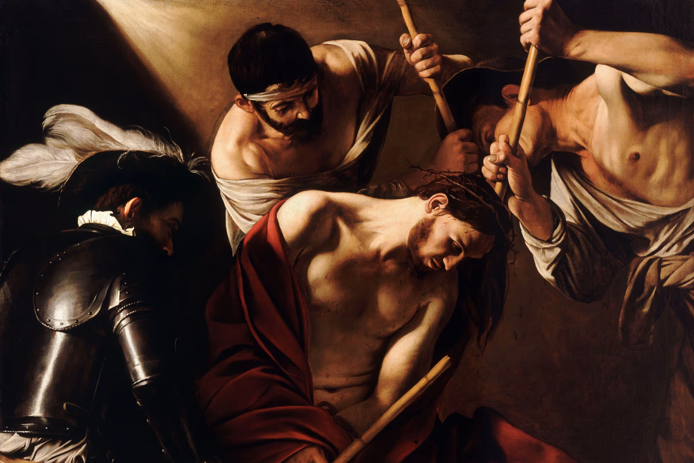 The Crowning with Thorns by Caravaggio, circa 1602/04