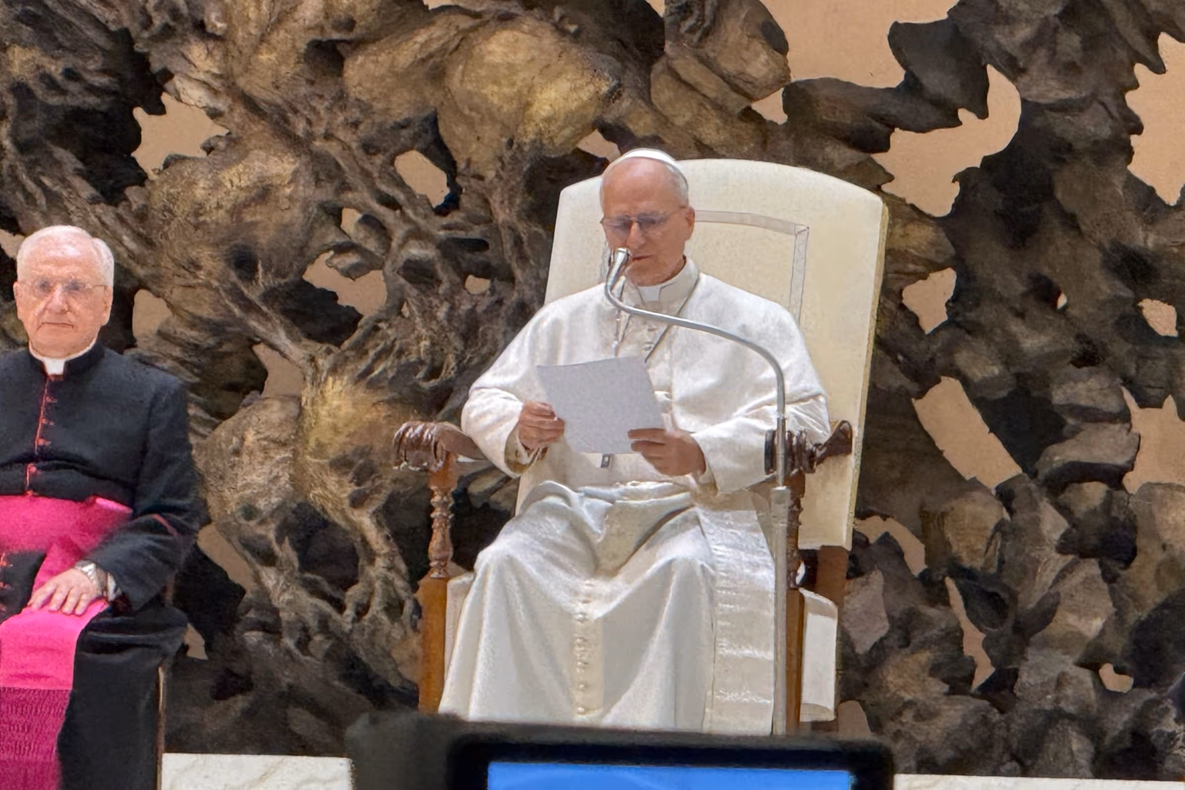 Pope Leo XIV at the first papal press conference