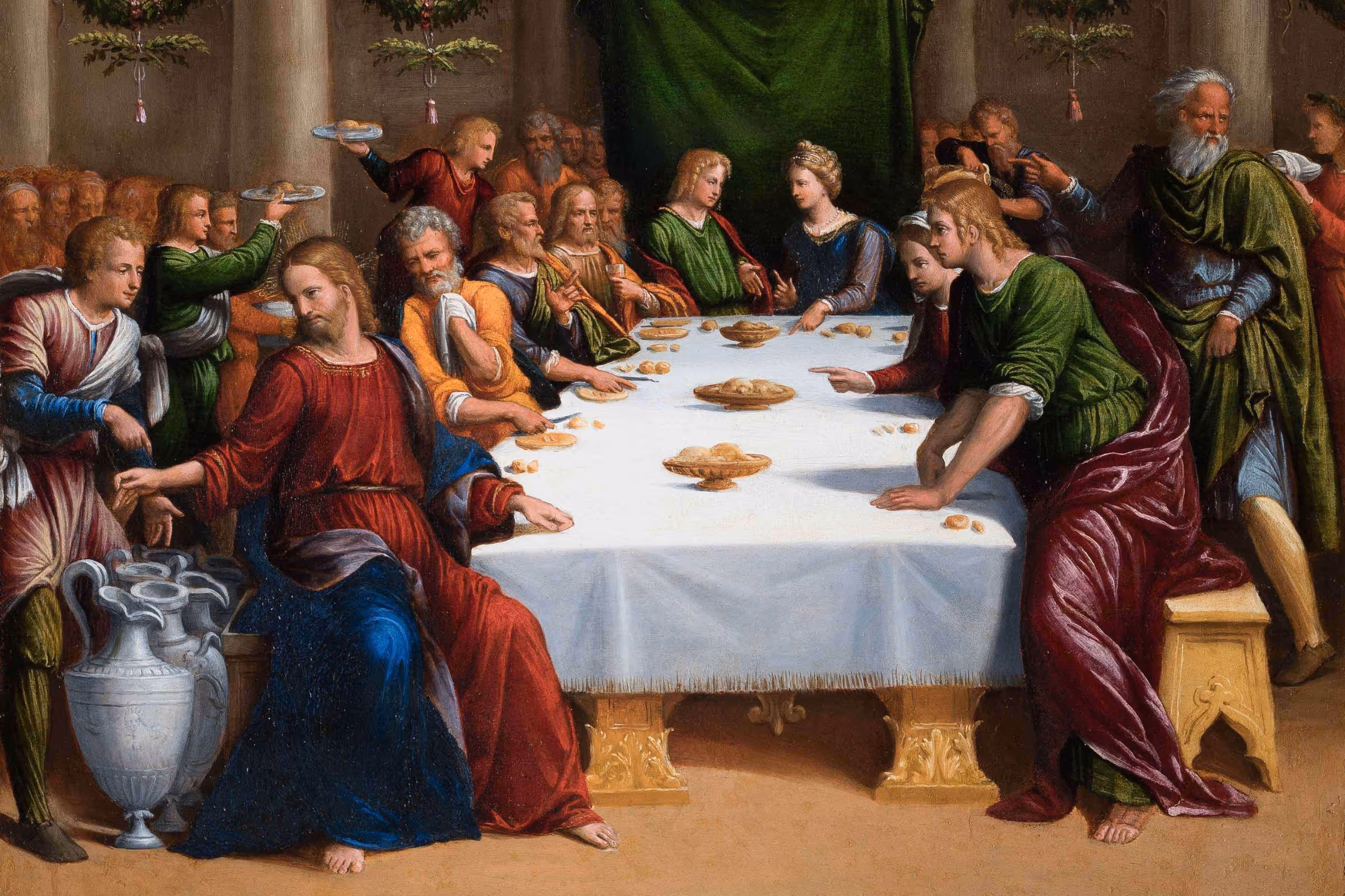 Wedding at Cana by Benvenuto Tisi, circa 1518