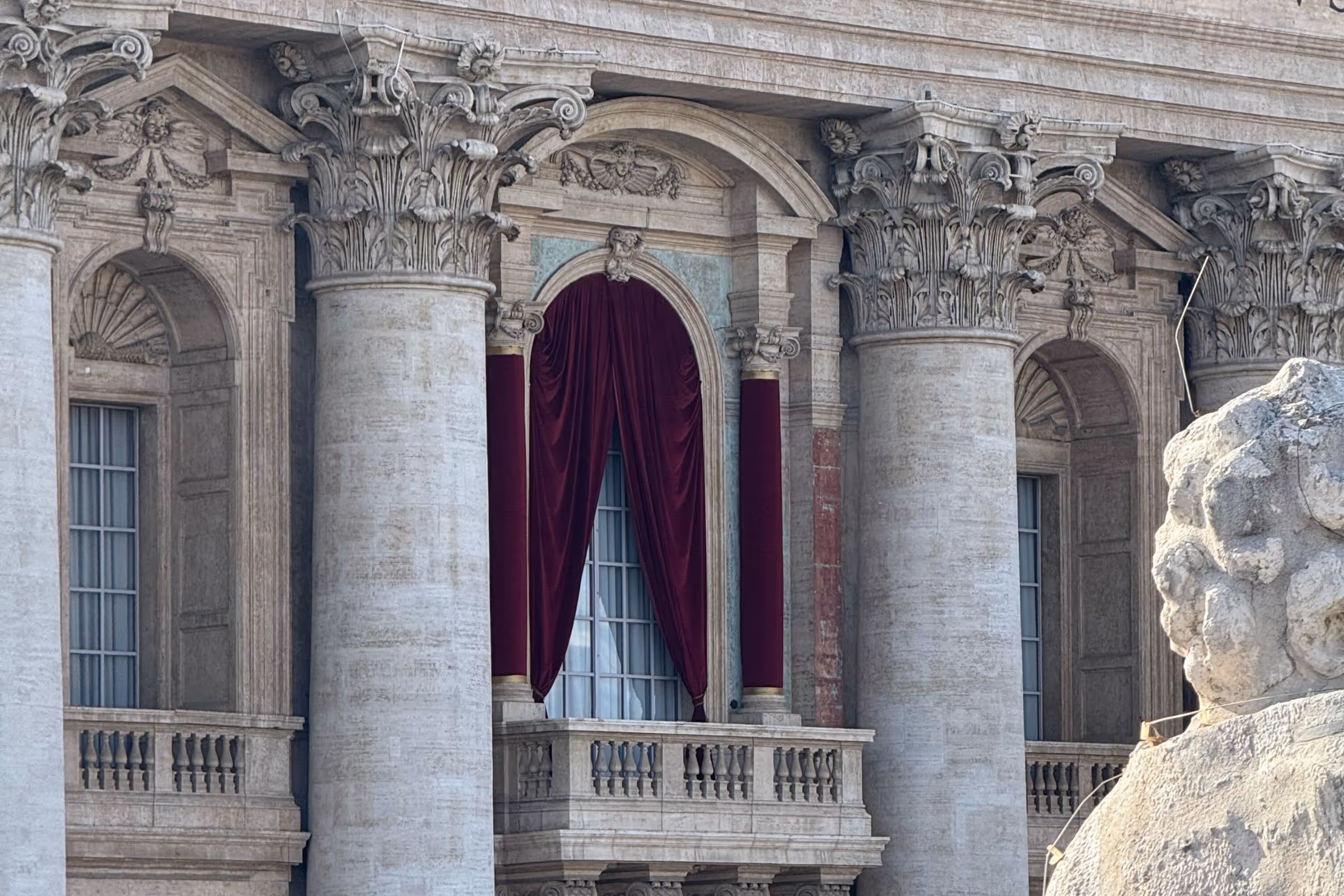 The balcony of St. Peter's Basilica