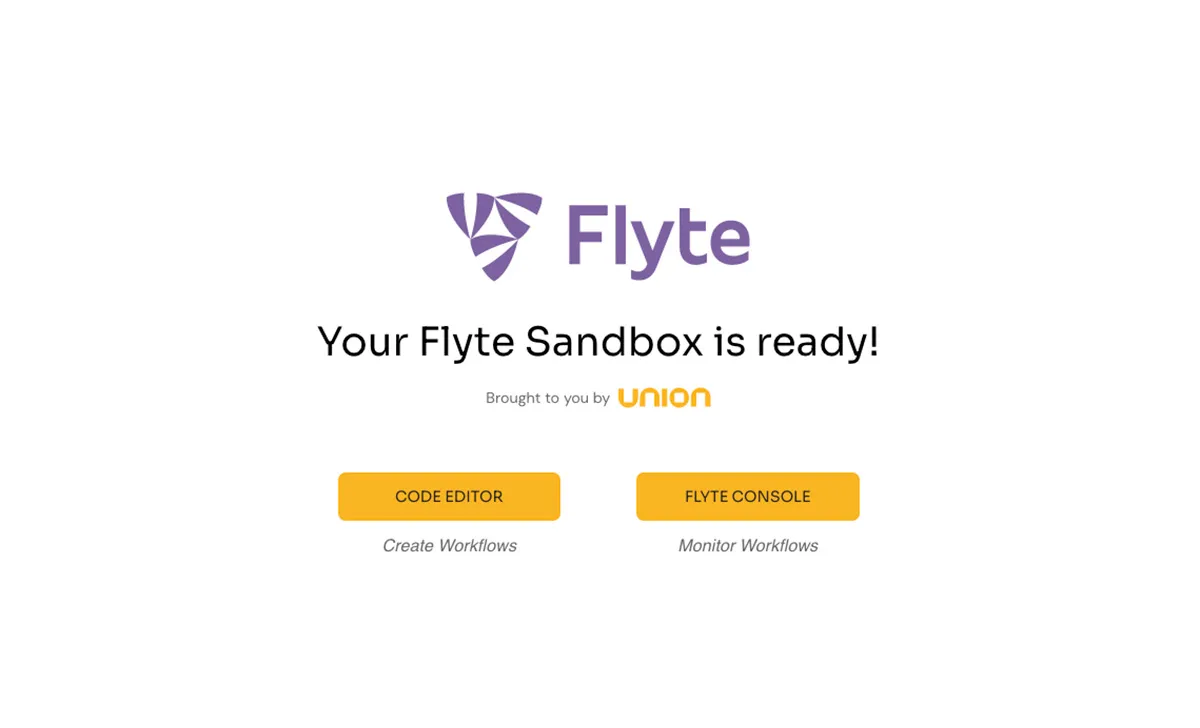Flyte™ Sandbox: Union-Hosted Sandbox