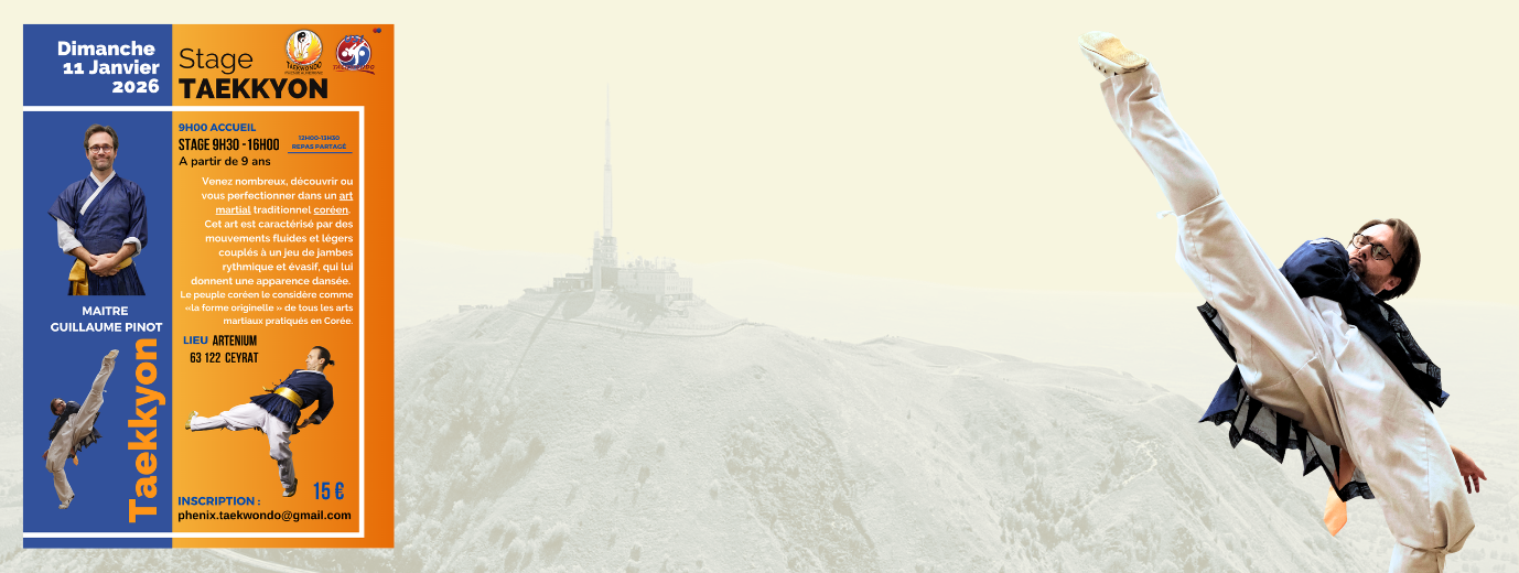 affcieh evvenement et guillaume coup nde pied Gyeotchigi Taekkyon