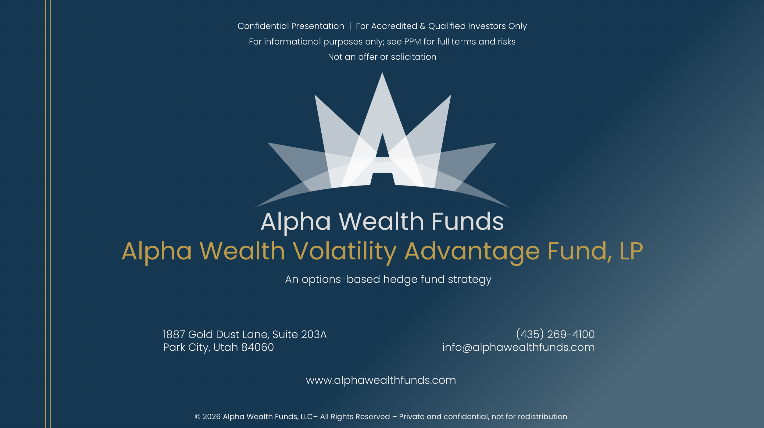 Alpha Volatility Advantage Fund investor presentation