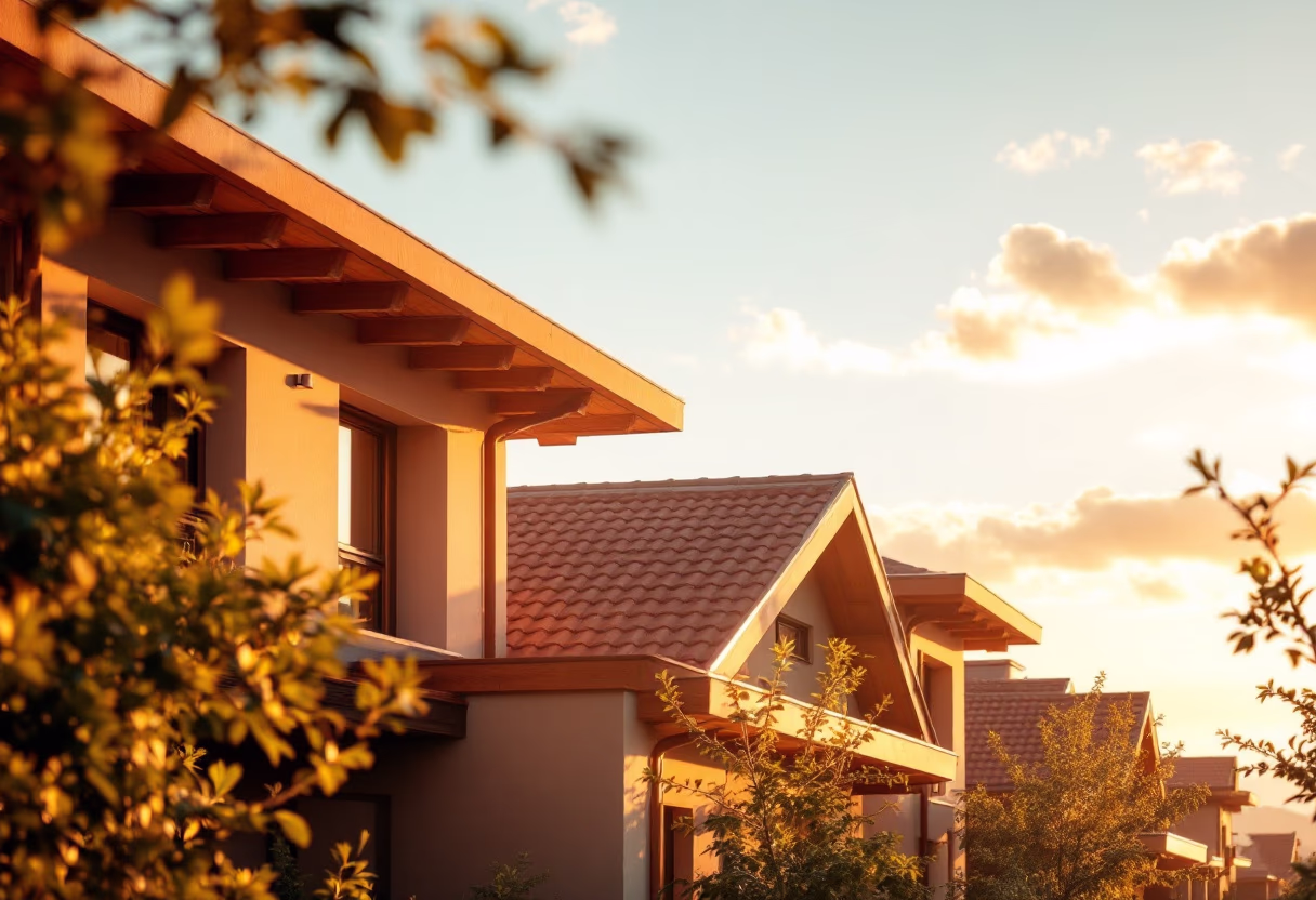 image of housing project roofs