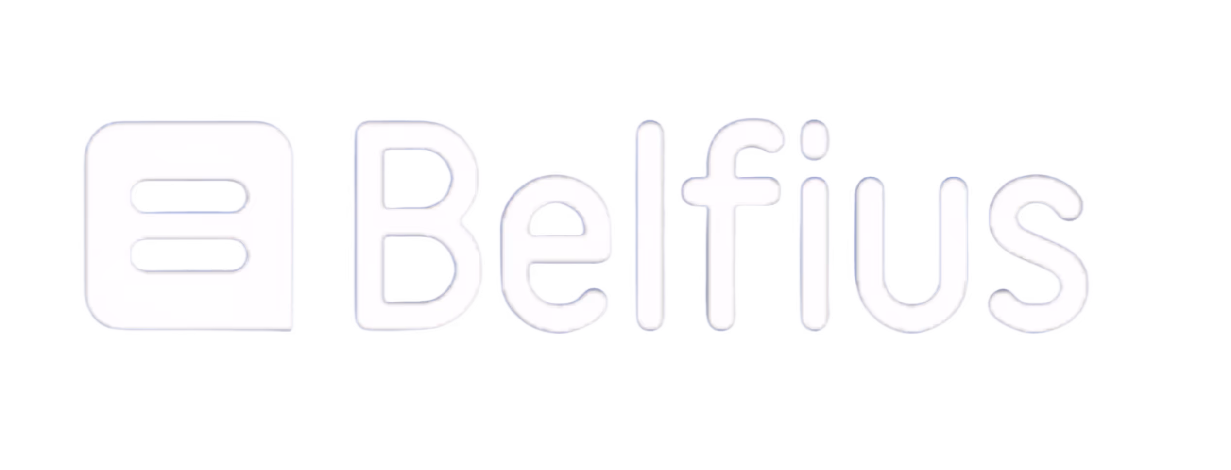 Logo Eberius en lettres blanches contournées sur fond blanc